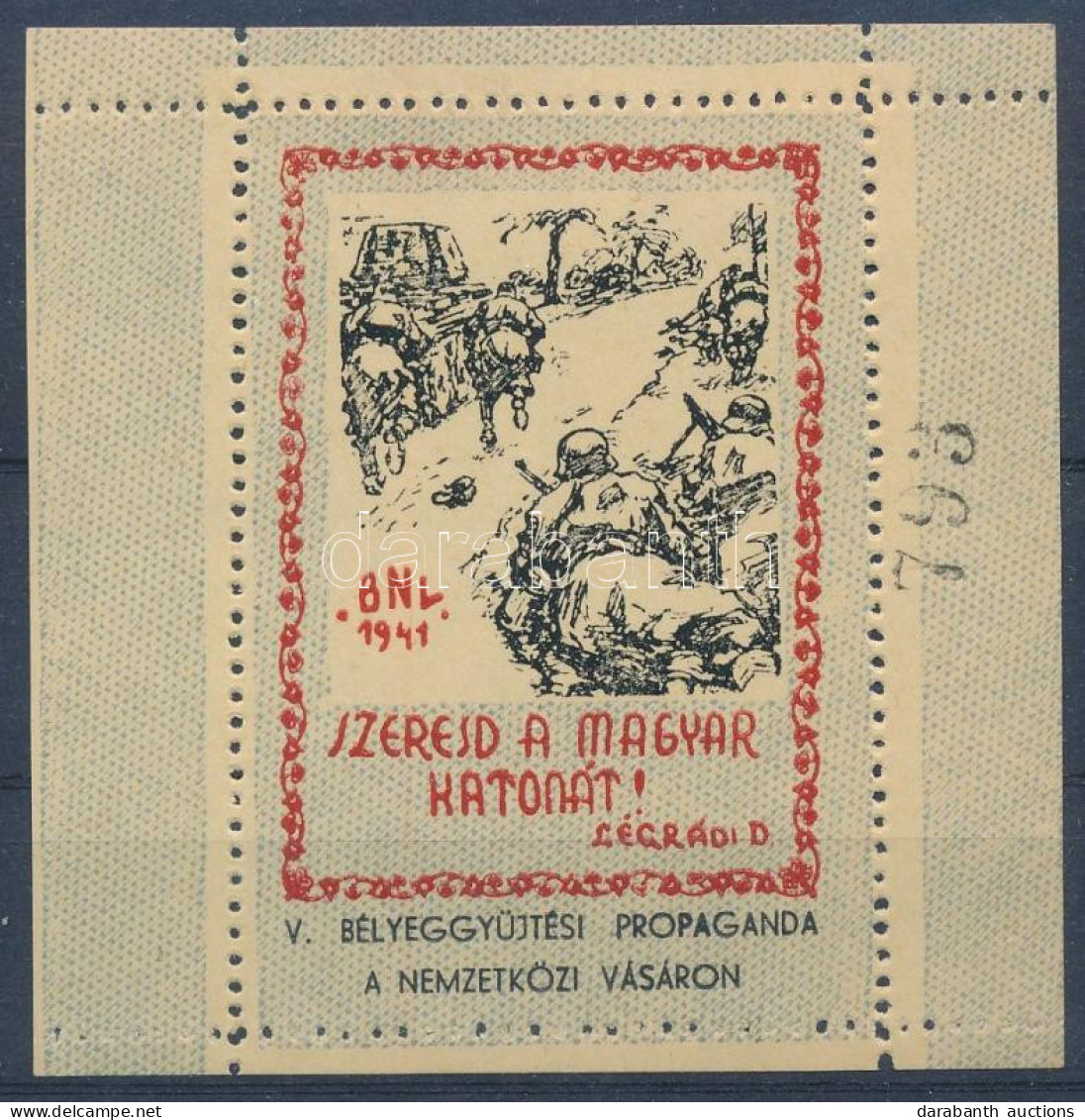 ** 1941/9aaa I. Magyar Honvéd Emlékív (8.000) / Souvenir Sheet - Andere & Zonder Classificatie