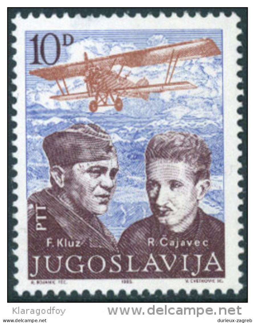 Yugoslavia 1985 Folk Heroes Of The Yugoslav Air Force MiNr 2109 MNH - Ungebraucht