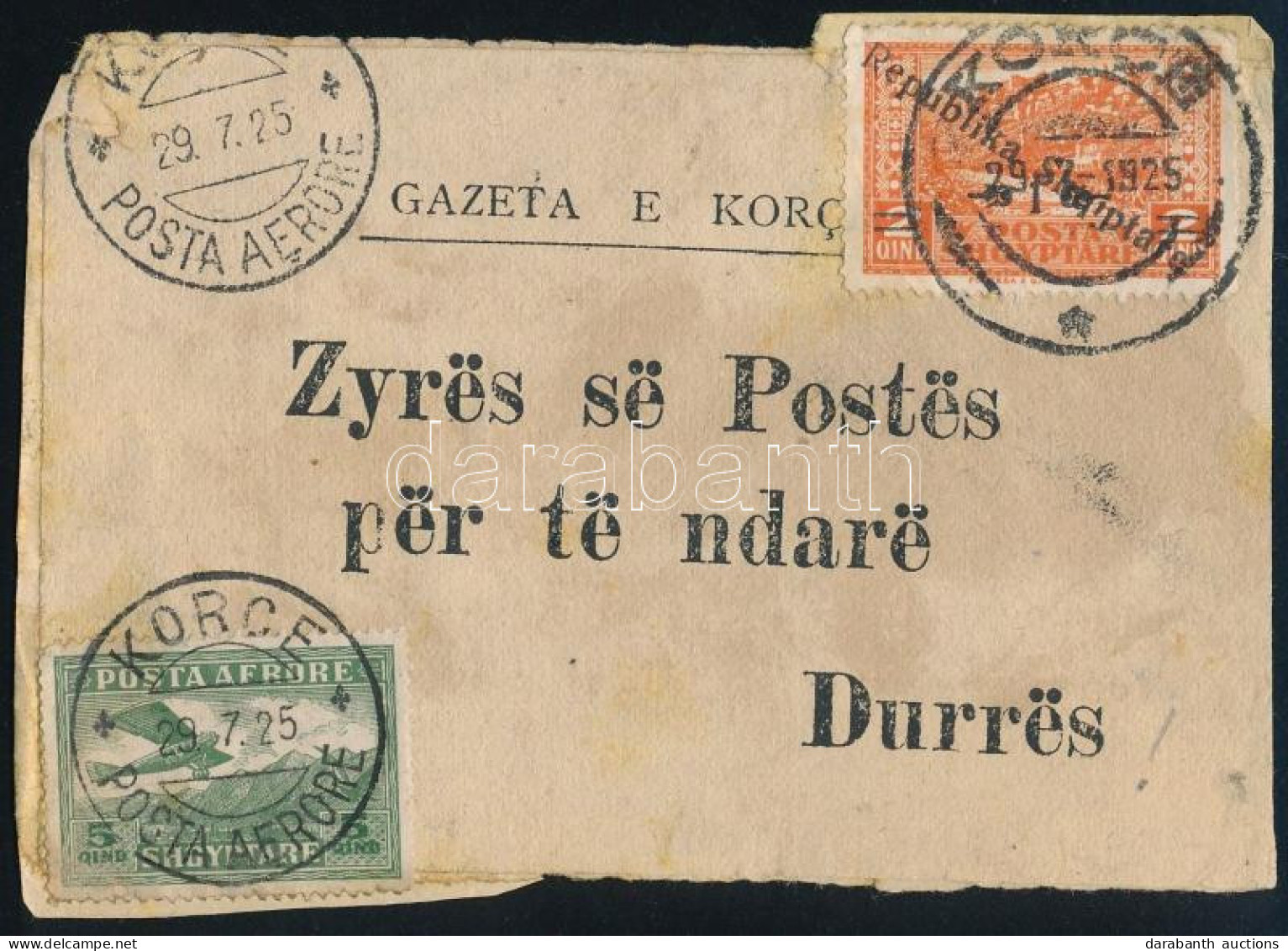 1925 Légi Levél Előlapja / Airmail Cover Front - Autres & Non Classés