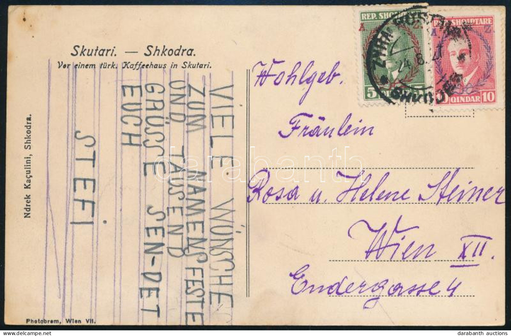 1927 Képeslap Bécsbe / Postcard To Vienna - Sonstige & Ohne Zuordnung