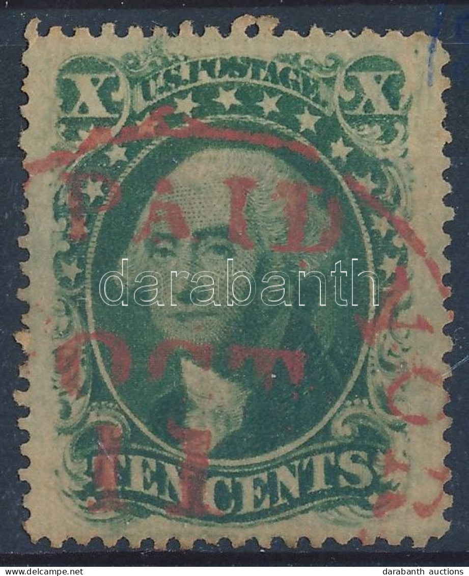 O 1851 Mi 6 Piros Bélyegzéssel / Red Cancellation - Other & Unclassified