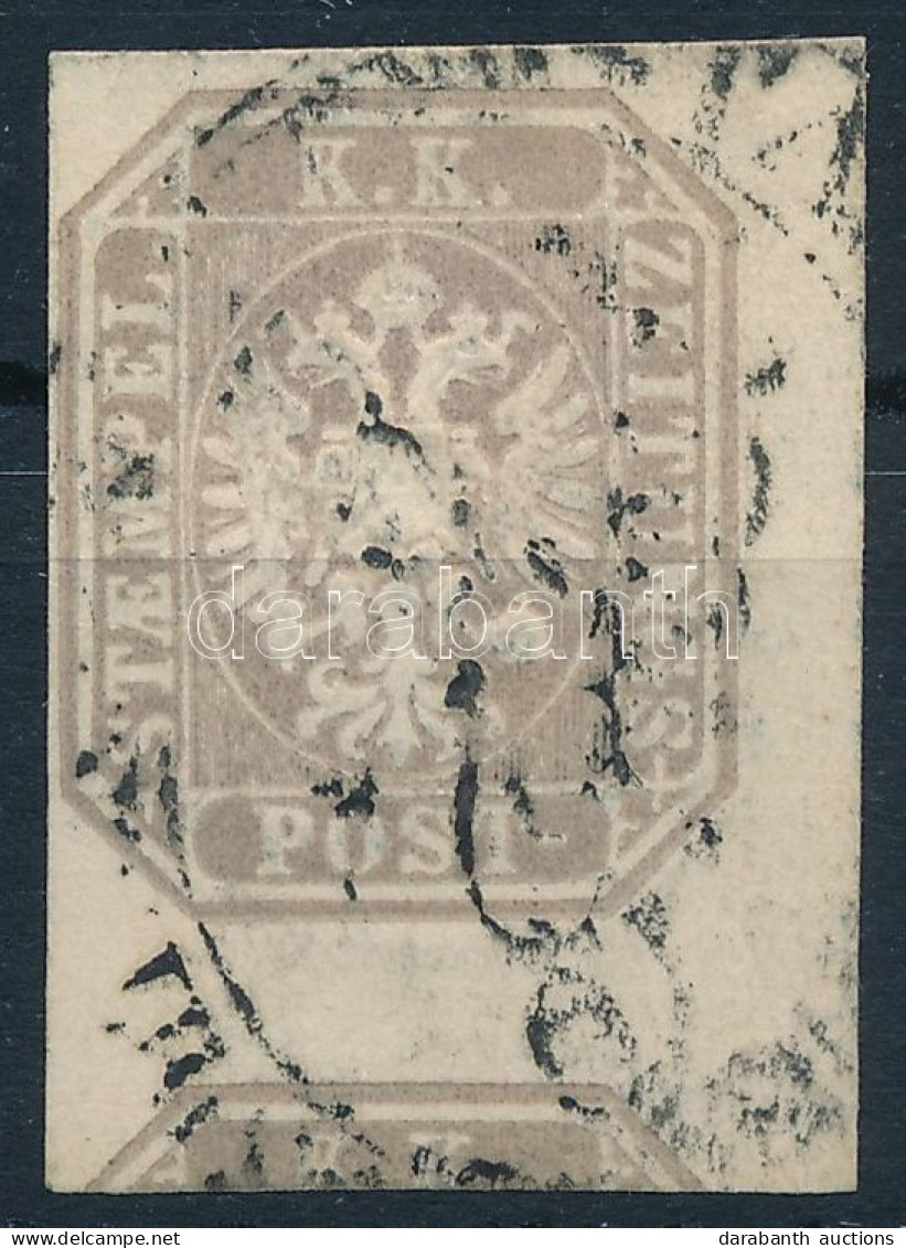 O 1863 Hírlapbélyeg Látványosan Nagyobbra Vágva, Elvágva / Newspaper Stamp, Cut In Bigger Size - Sonstige & Ohne Zuordnung