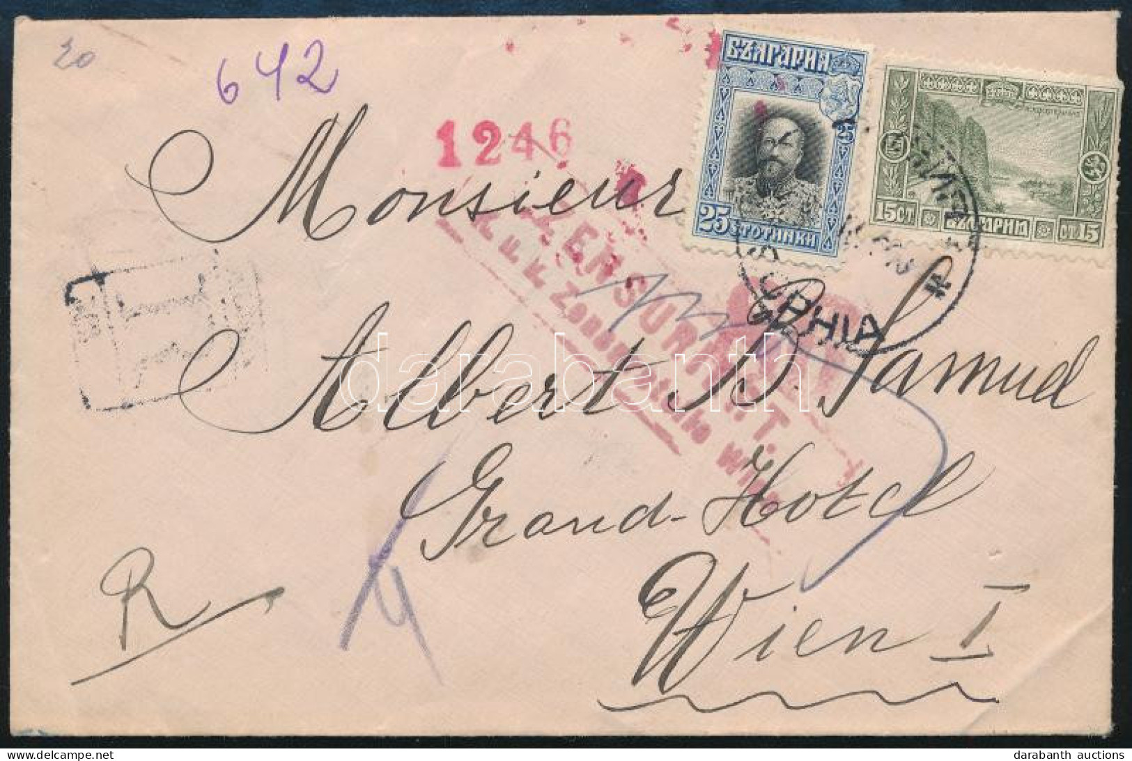 1918 Ajánlott Cenzúrázott Levél Bécsbe / Registered Censored Cover To Vienna - Sonstige & Ohne Zuordnung