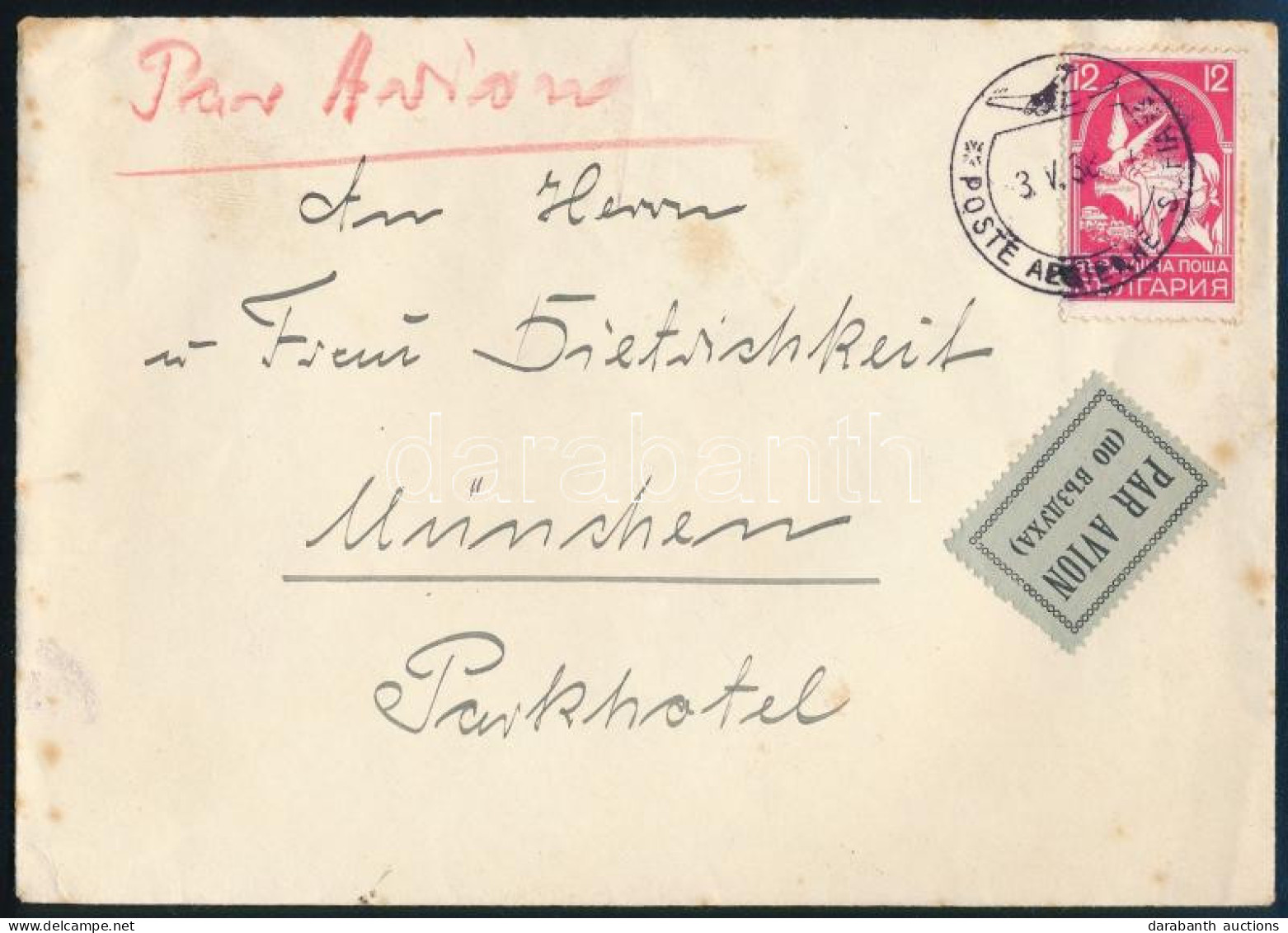 1938 Légi Levél Münchenbe / Airmail Cover To München - Andere & Zonder Classificatie