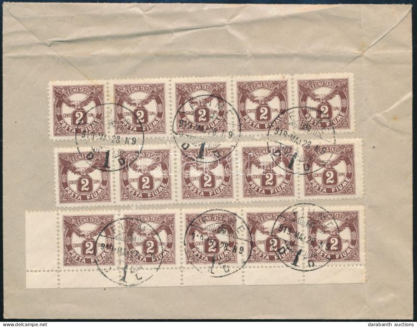 1919 Levél 15 Db Portó Bélyeggel / Cover With 15 Postage Due Stamps, RR! - Sonstige & Ohne Zuordnung