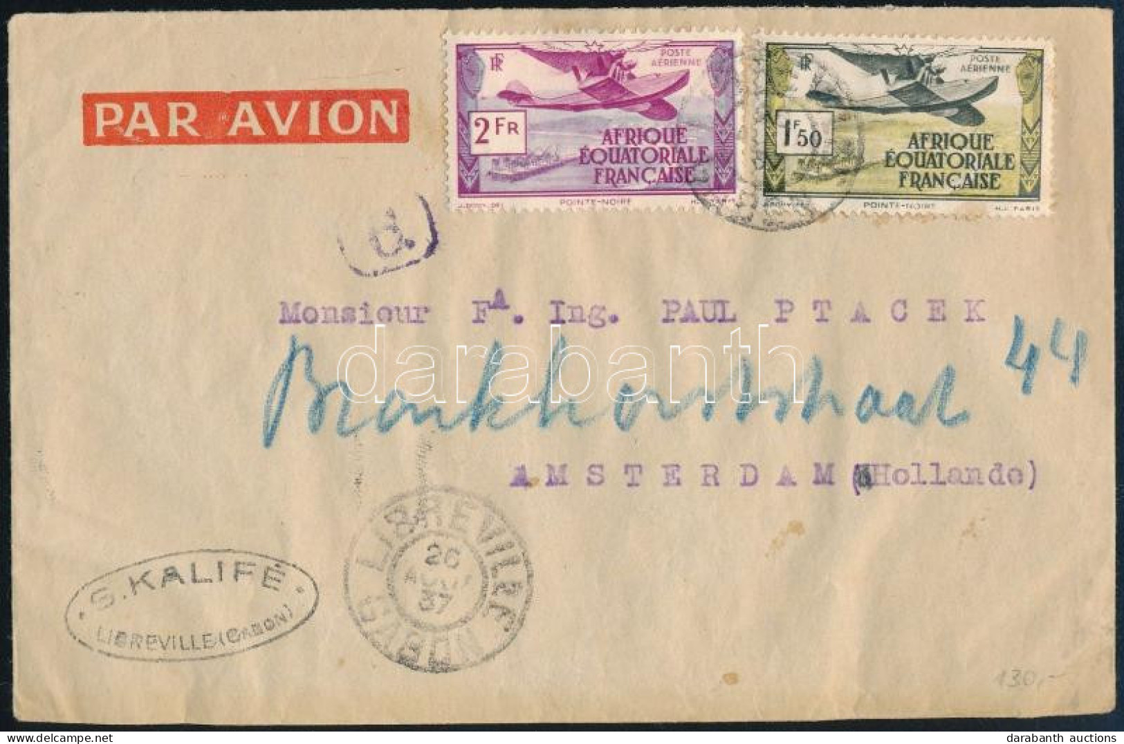 1937 Légi Levél Amszterdamba / Airmail Cover To Amsterdam - Autres & Non Classés