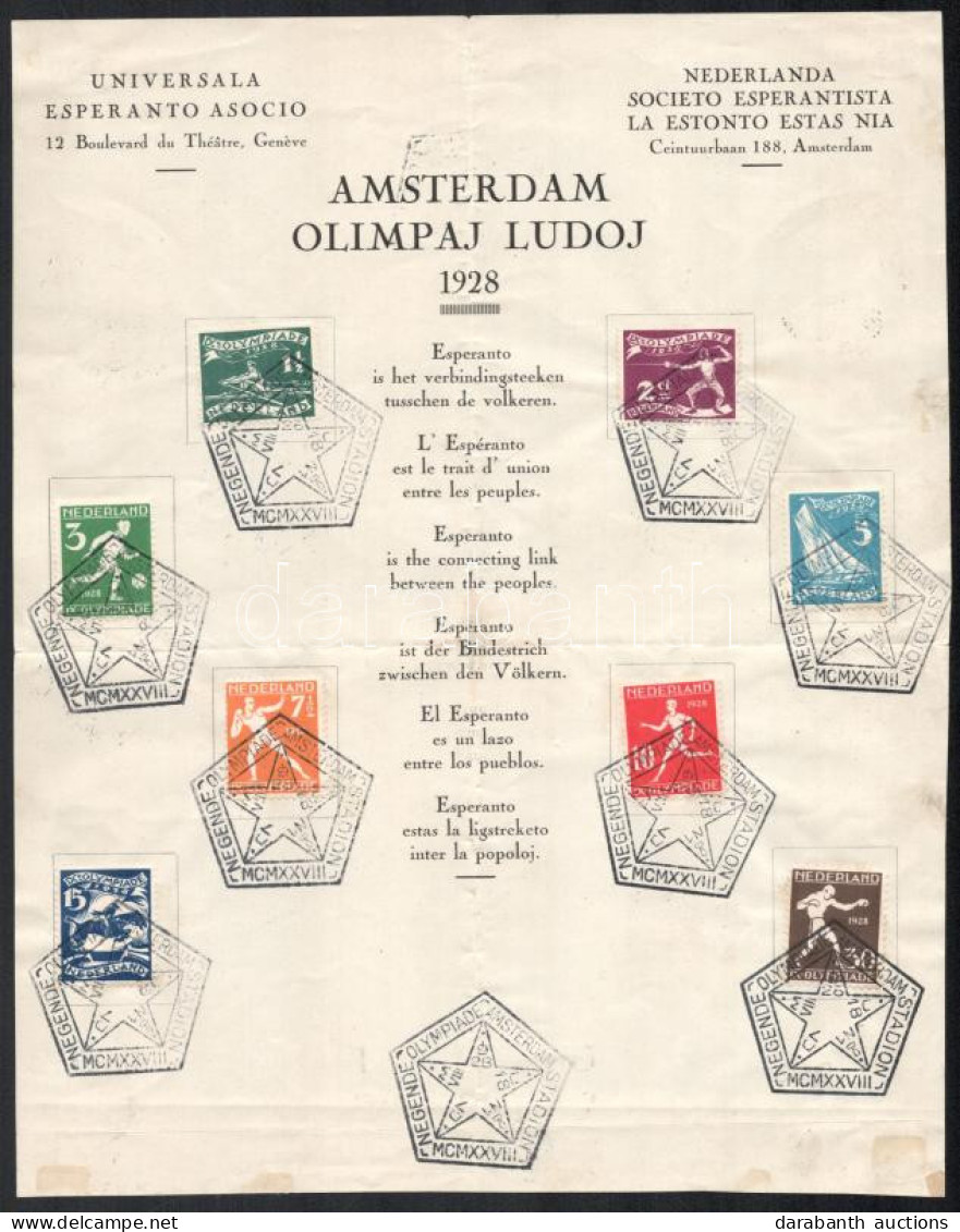 1928 Olimpia Emléklap - Andere & Zonder Classificatie