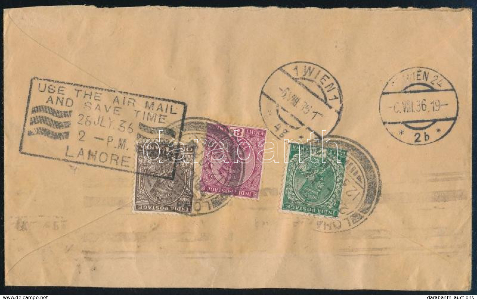 1936 Légi Levél 3 Bélyeggel Bécsbe / Airmail Cover To Vienna With 3 Stamps - Autres & Non Classés