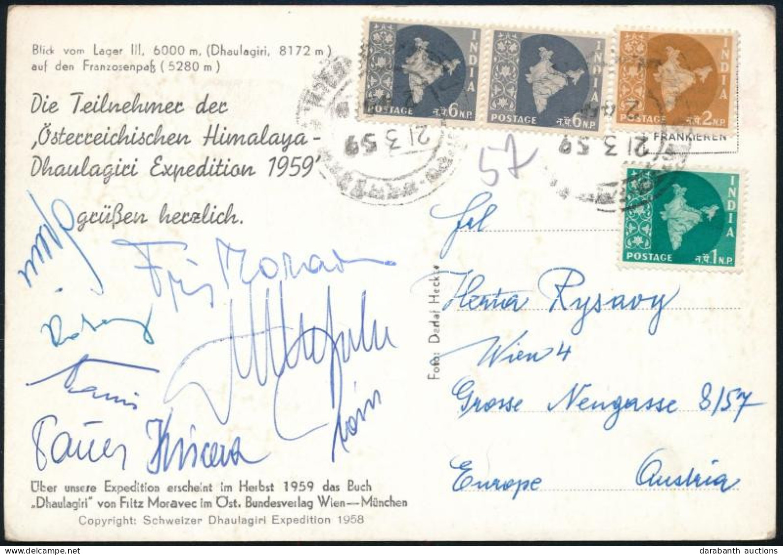 1959 Képeslap Bécsbe / Postcard To Vienna - Other & Unclassified