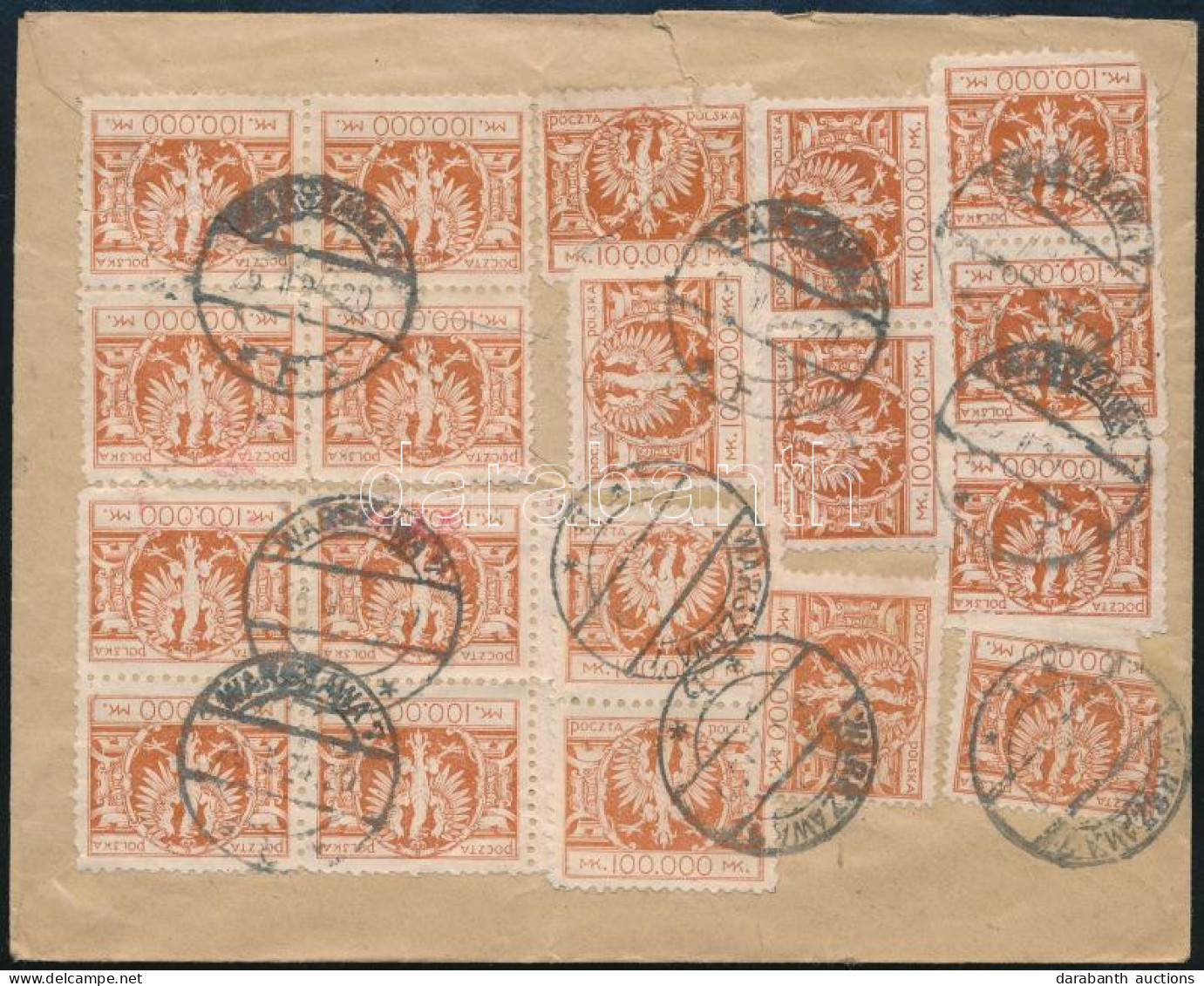 1924 Ajánlott Expressz Levél 21 Db Bélyeggel (4 Sérült) / Registered Express Cover With 21 Stamps (4 Damaged) - Autres & Non Classés