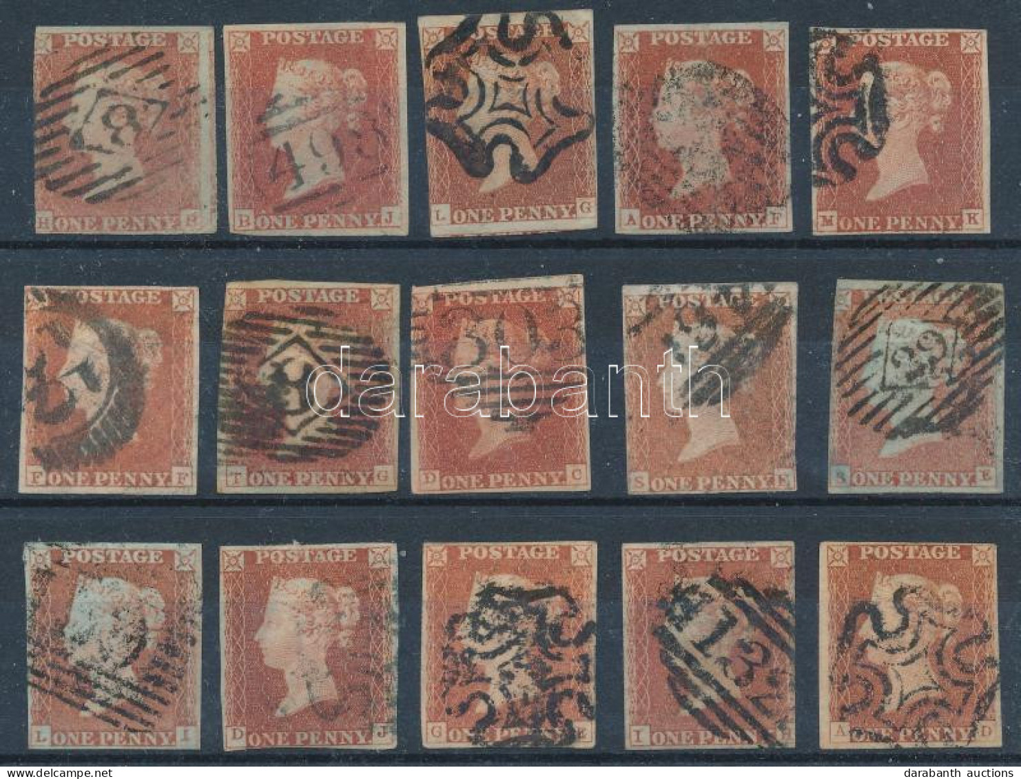 O 1841 15 Db Mi 3 Bélyeg Klf Bélyegzésekkel, Papírvariációkkal / 15 X Mi 3 With Different Postmarks And Paper Varieties - Altri & Non Classificati