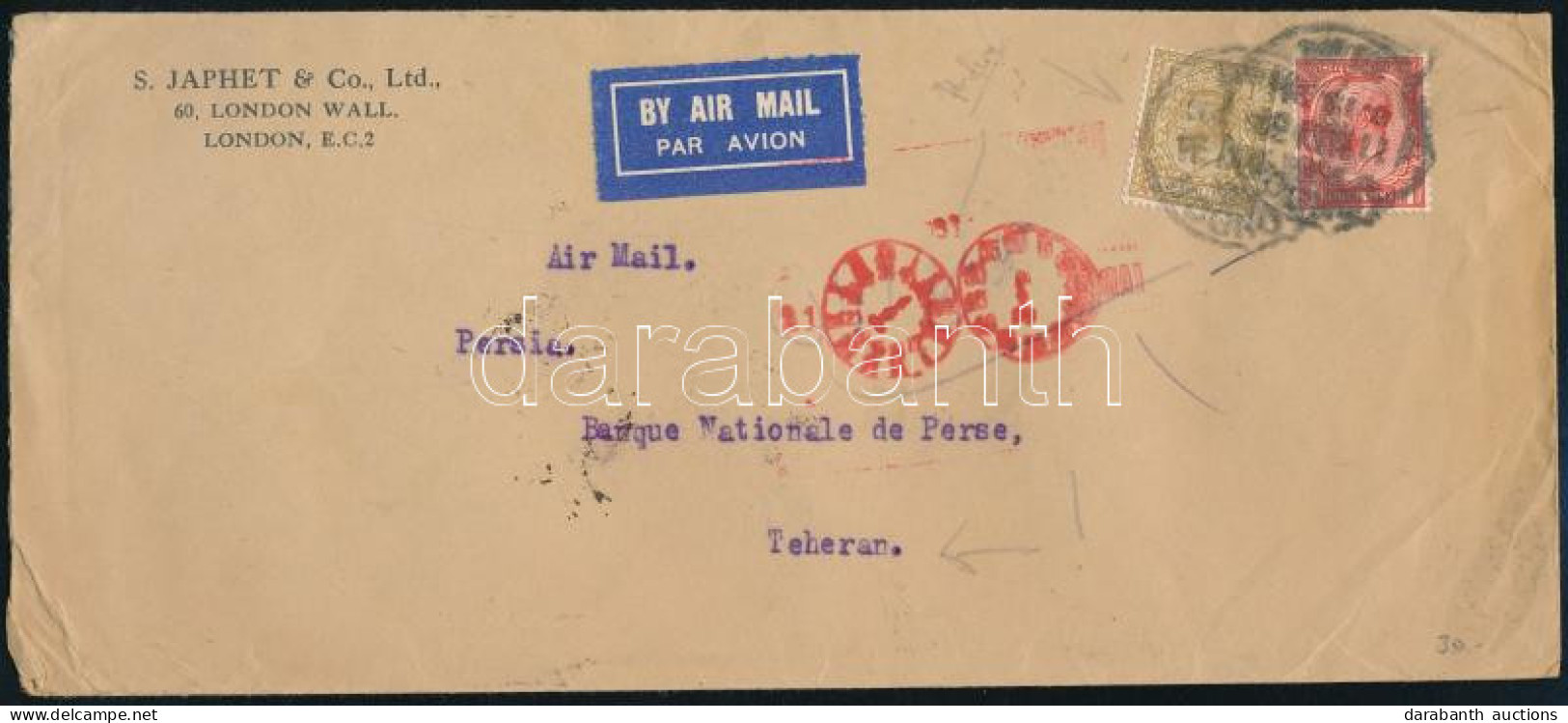 1934 Légi Levél Teheránba / Airmail Cover To Teheran - Other & Unclassified