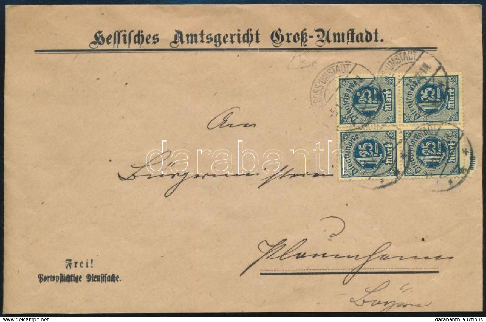 1923 Levél 18 Db Hivatalos Bélyeggel / Cover With 18 Official Stamps - Altri & Non Classificati