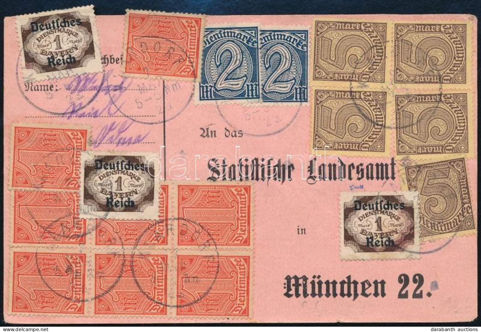 1923 Levelezőlap 18 Bélyeggel / Postcard With 18 Stamps - Other & Unclassified