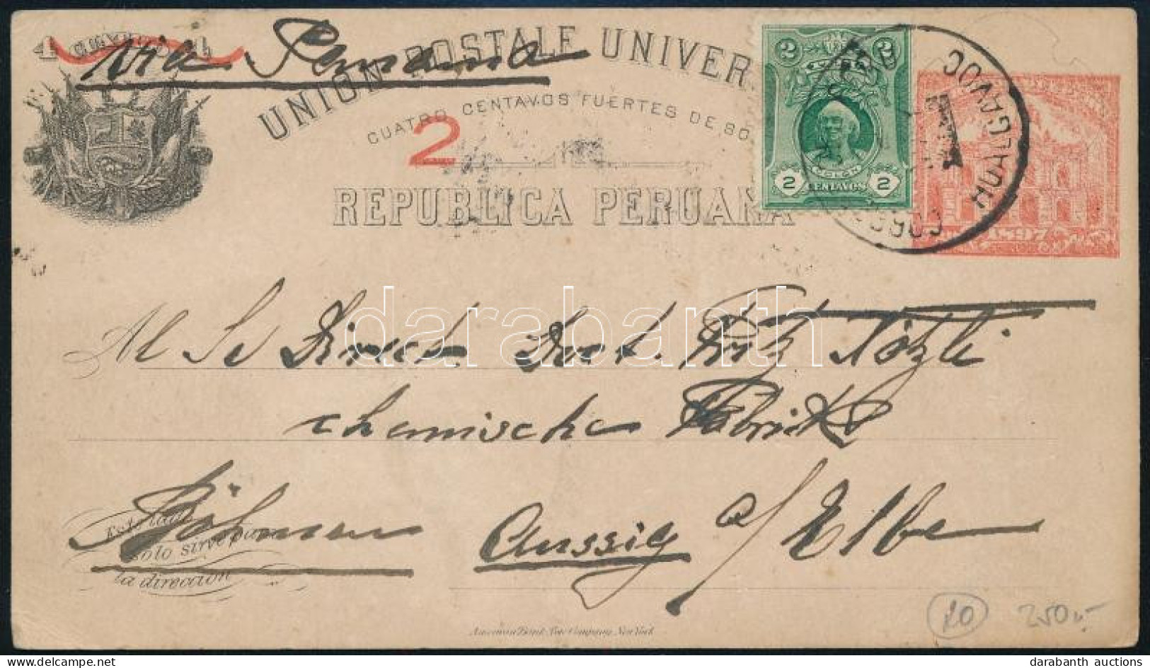 1909 Díjkiegészített Díjjegyes Levelezőlap Németországba / PS-card With Additional Franking To Germany - Sonstige & Ohne Zuordnung