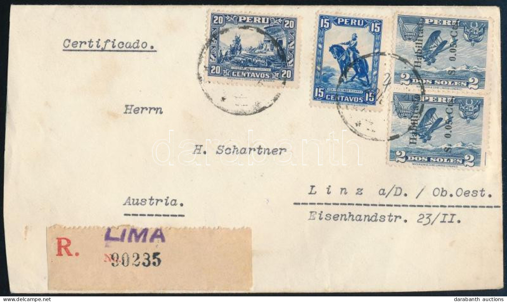 1936 Ajánlott Levél Ausztriába Levélzárókkal / Registered Cover To Austria With Labels - Autres & Non Classés