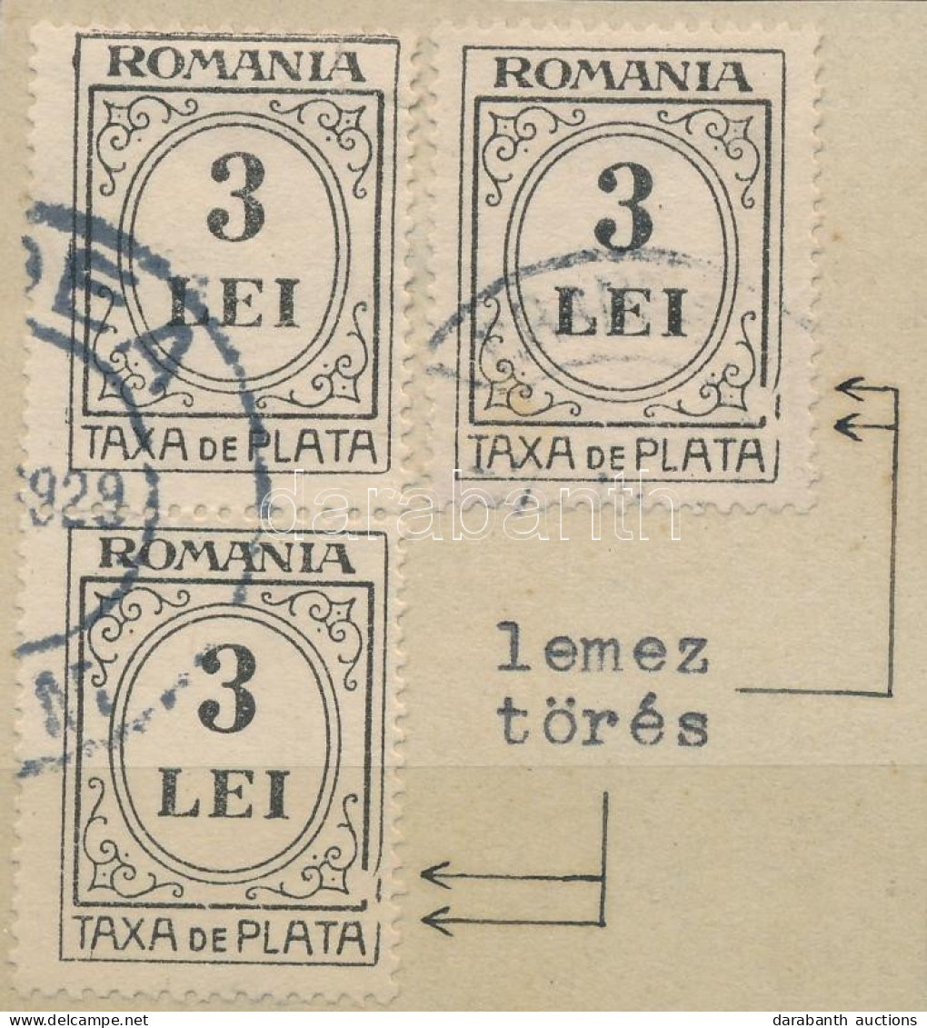 O 1930 2 Db Portó Bélyeg Lemezhibával / 2 X Mi P 66, Plate Flaws - Other & Unclassified