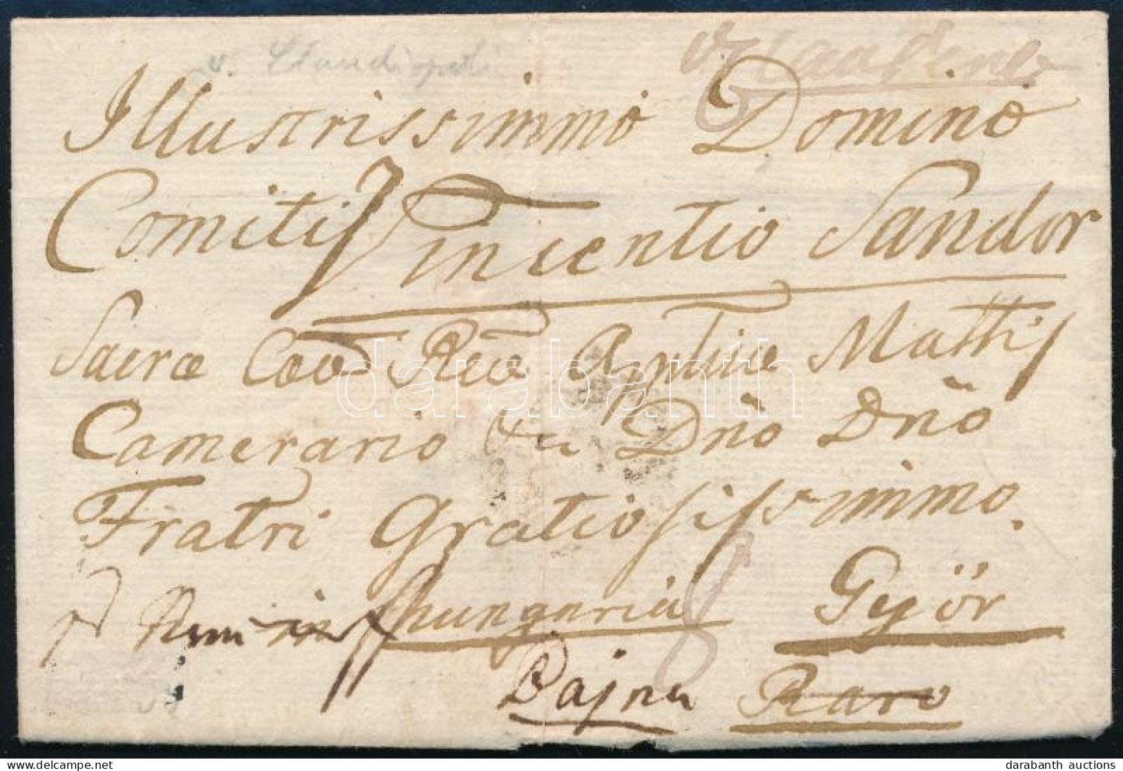 1804 Portós Levél Győrbe / Unpaid Cover, Claudiopolis - Altri & Non Classificati