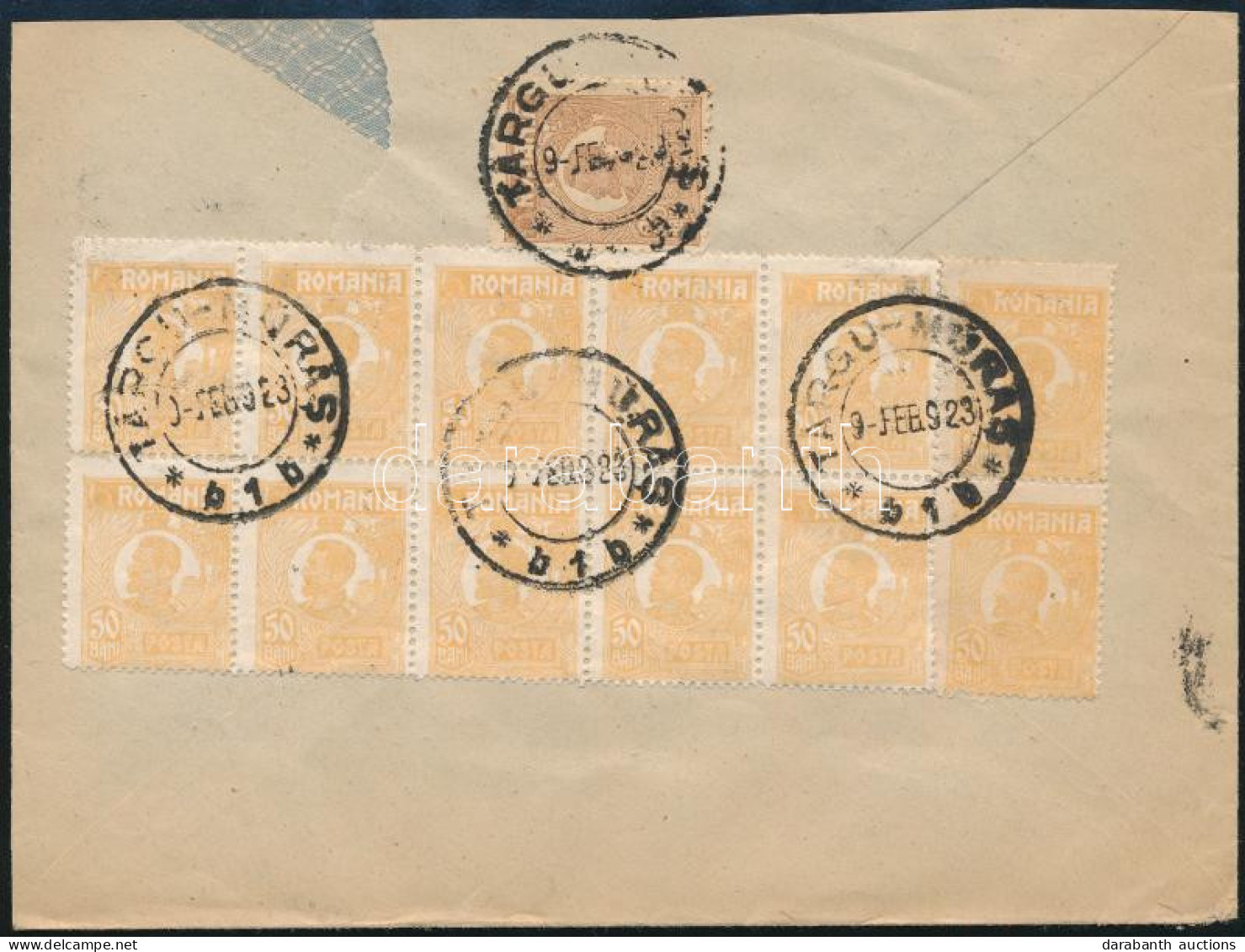 1923 Ajánlott Levél 13 Db Bélyeggel Bécsbe Küldve / Registered Cover With 13 Stamps To Vienna - Andere & Zonder Classificatie