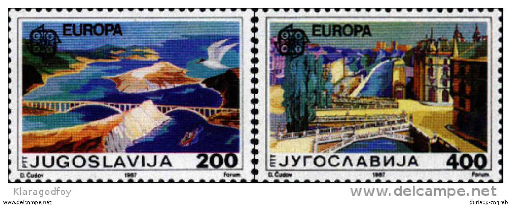 Yugoslavia 1987 Modern Architecture MiNr 2219-2220 MNH - Ungebraucht