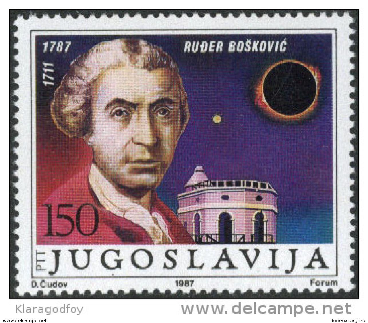 Yugoslavia 1987 Ruggiero Giuseppe Boscovich MiNr 2210 MNH - Ungebraucht