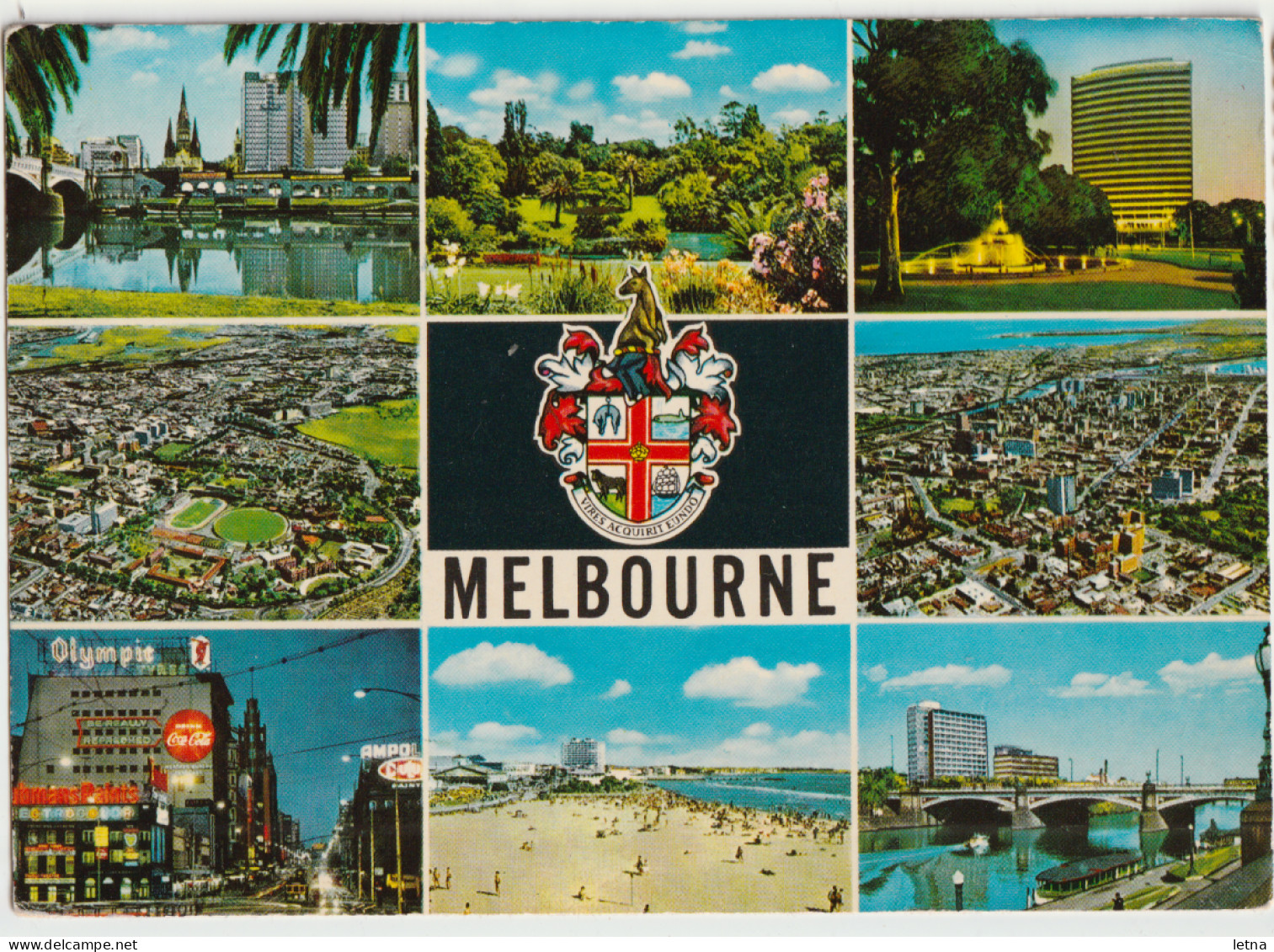 Australia VICTORIA VIC Multiviews MELBOURNE Engelander Kruger No1 Postcard 1971 Pmk 15c Aust-Asia Music Stamp - Melbourne