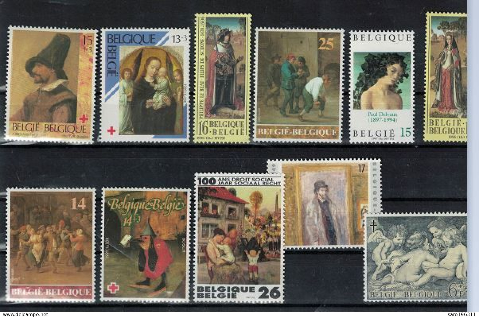 - 50 %  SOUS FACIALE /  LOT  TABLEAUX  ** / MNH  511 FB  à - 50 % =  255 FB = 6,35 Euro  ( 3 Scan ) - Verzamelingen