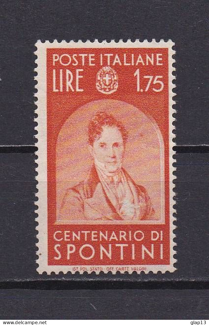 ITALIE 1937 TIMBRE N°413 NEUF** SPONTINI - Neufs