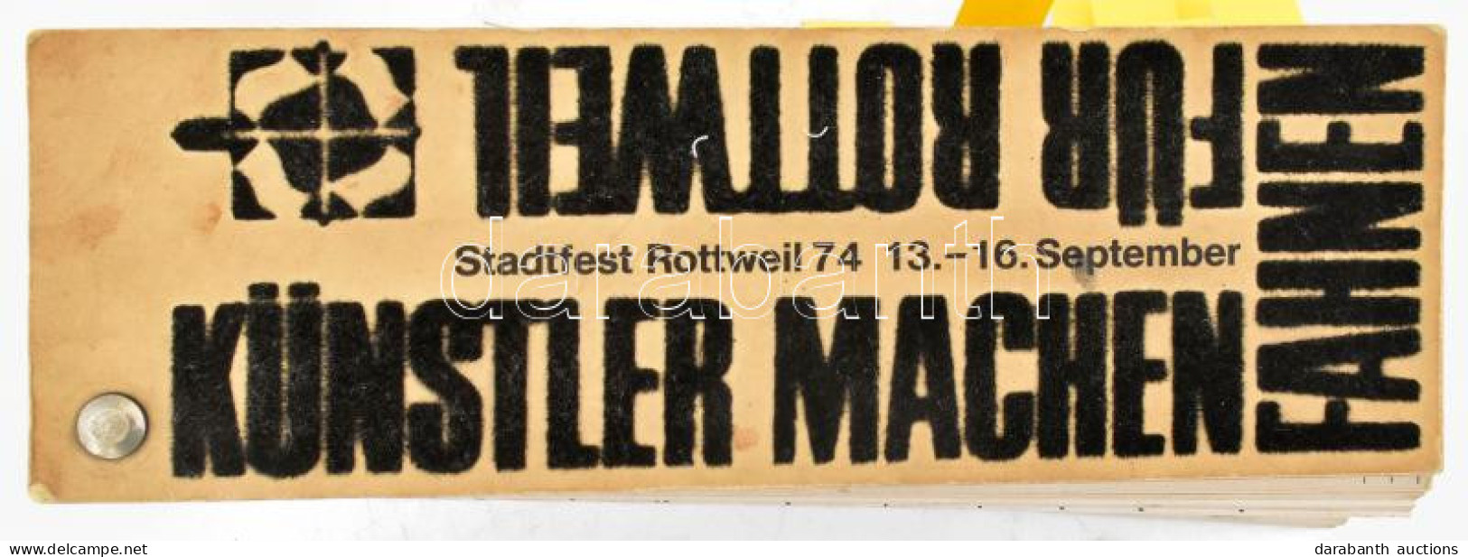 Künstler Machen Fahnen Für Rottweil (Művészek Zászlót Készítenek Rottweil Városának). Stadtfest Rottweil 74 /13.-16. Sep - Other & Unclassified