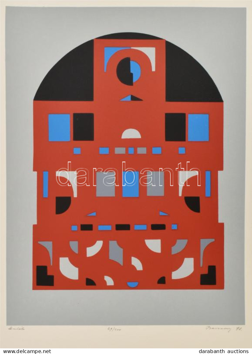 Barcsay Jenő (1900-1988): Emlék, 1978. Szitanyomat, Papír, Jelzett, Számozott (49/100). 40×30 Cm / Screenprint On Paper, - Other & Unclassified