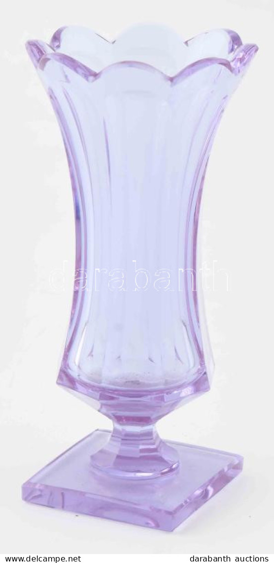 Talpas Kisváza. Ajkai Üveggyár (Kossuch János Ajkai Üveggyára), Cca 1930, Neodymium üveg, Jelzés Nélkül, Hibátlan, M: 11 - Glass & Crystal