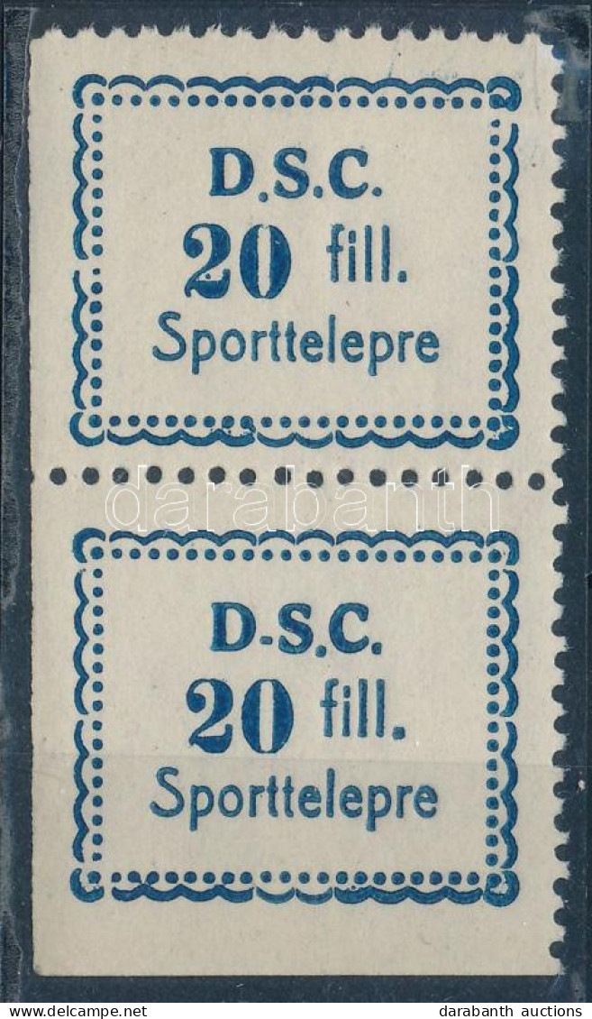 D.S.C 20f Sporttelepre Pár Segélybélyeg / Charity Stamp Pair - Ohne Zuordnung