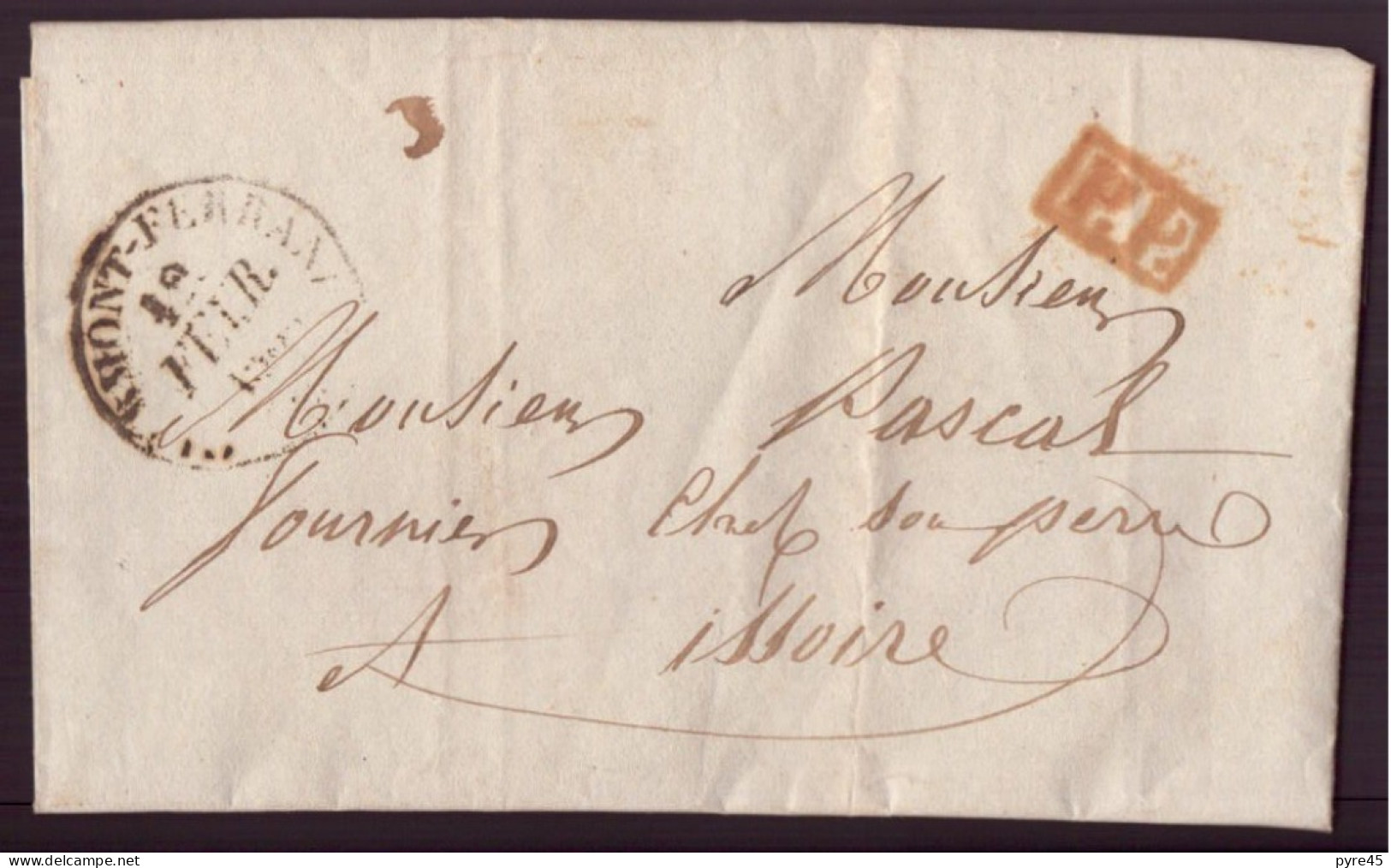 Lettre Manuscrite, Port Payé, Du 11 Janvier 1835 De Clermont-Ferrand Pour Issoire - Manuscritos