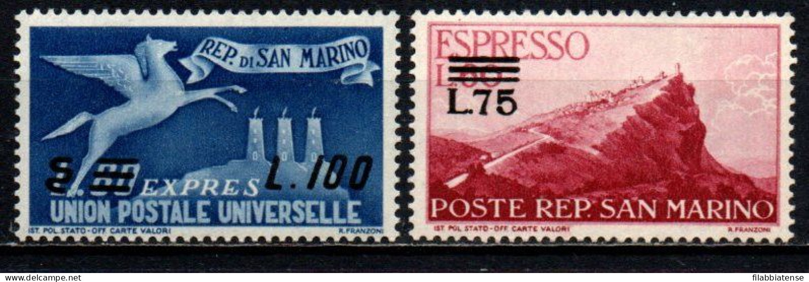1957 - San Marino E 23/E 24 Soprastampati   +++++++ - Neufs