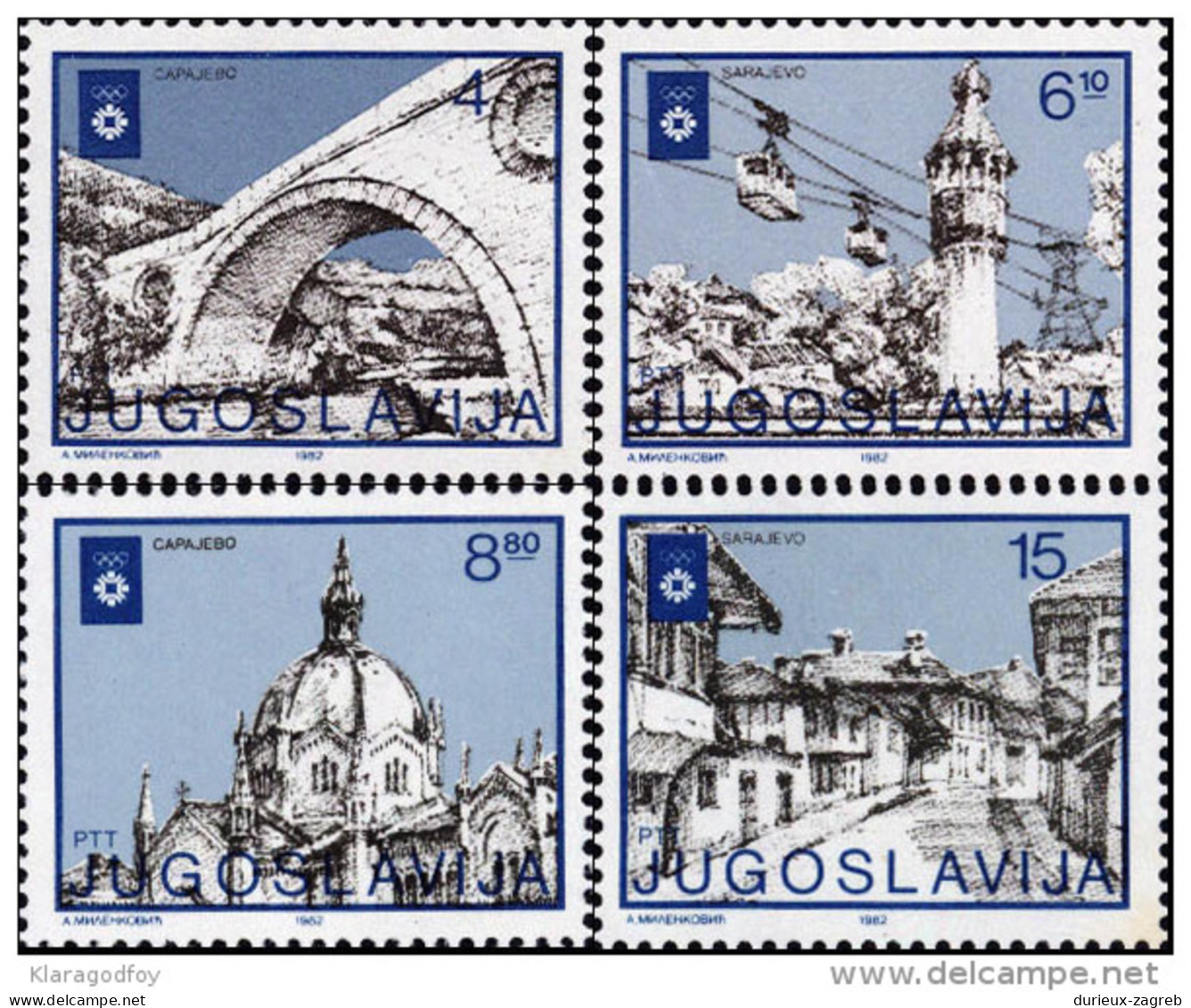 Yugoslavia 1982 Sarajevo MiNr 1950-1953 MNH - Ungebraucht
