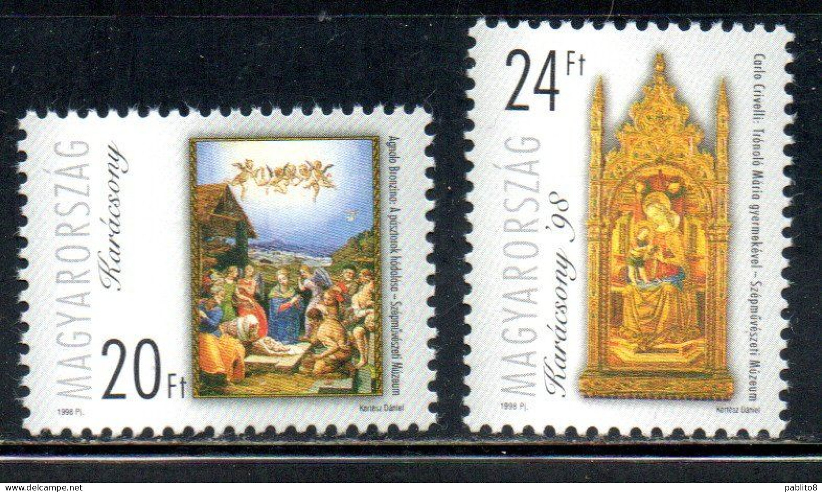 HUNGARY UNGHERIA MAGYAR 1998 CHRISTMAS NATALE NOEL WEIHNACHTEN NAVIDAD COMPLETE SET SERIE COMPLETA MNH - Nuovi