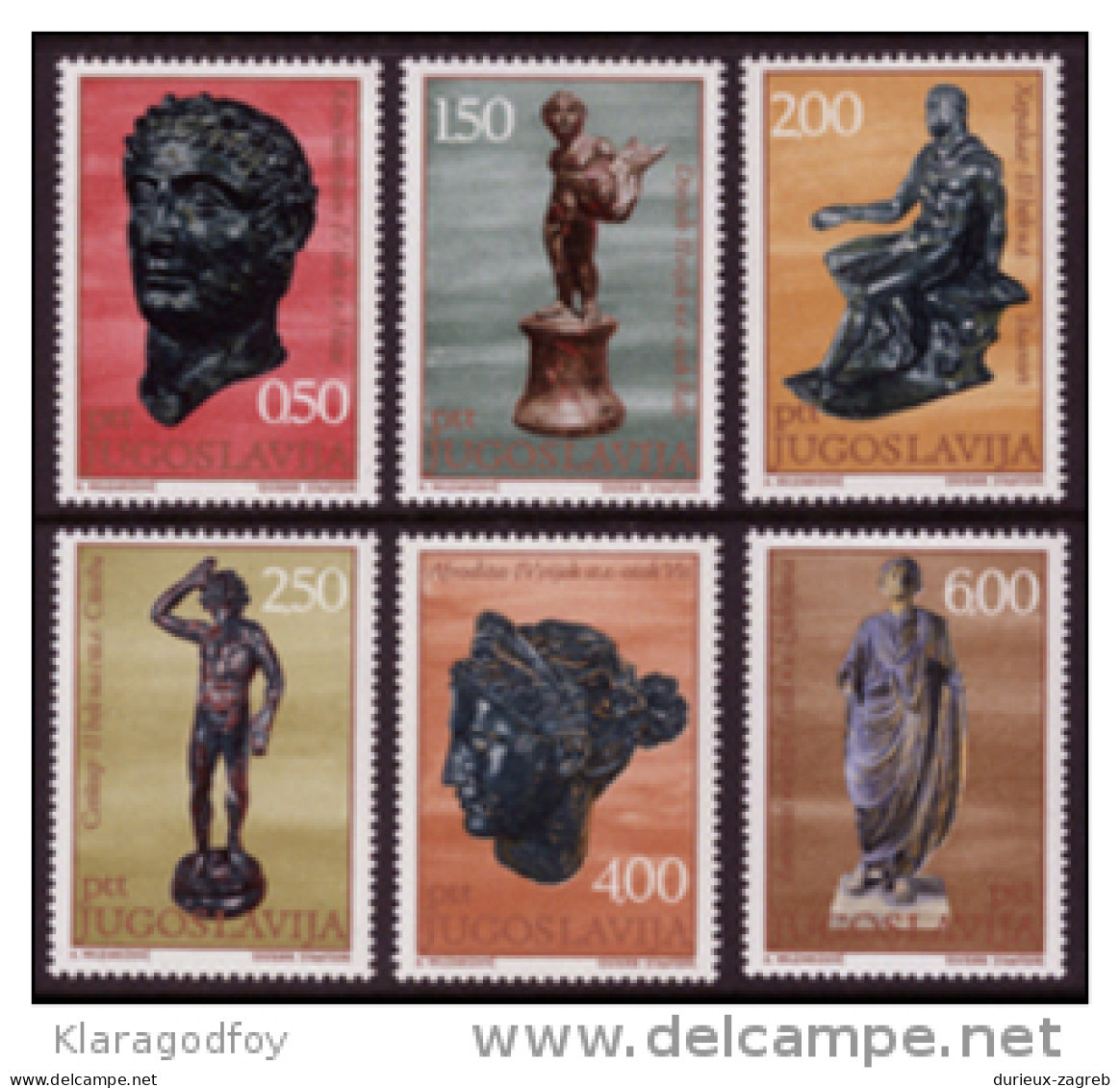 Yugoslavia 1971  Antique Bronze Statues MiNr 1431-1436 MNH - Nuovi