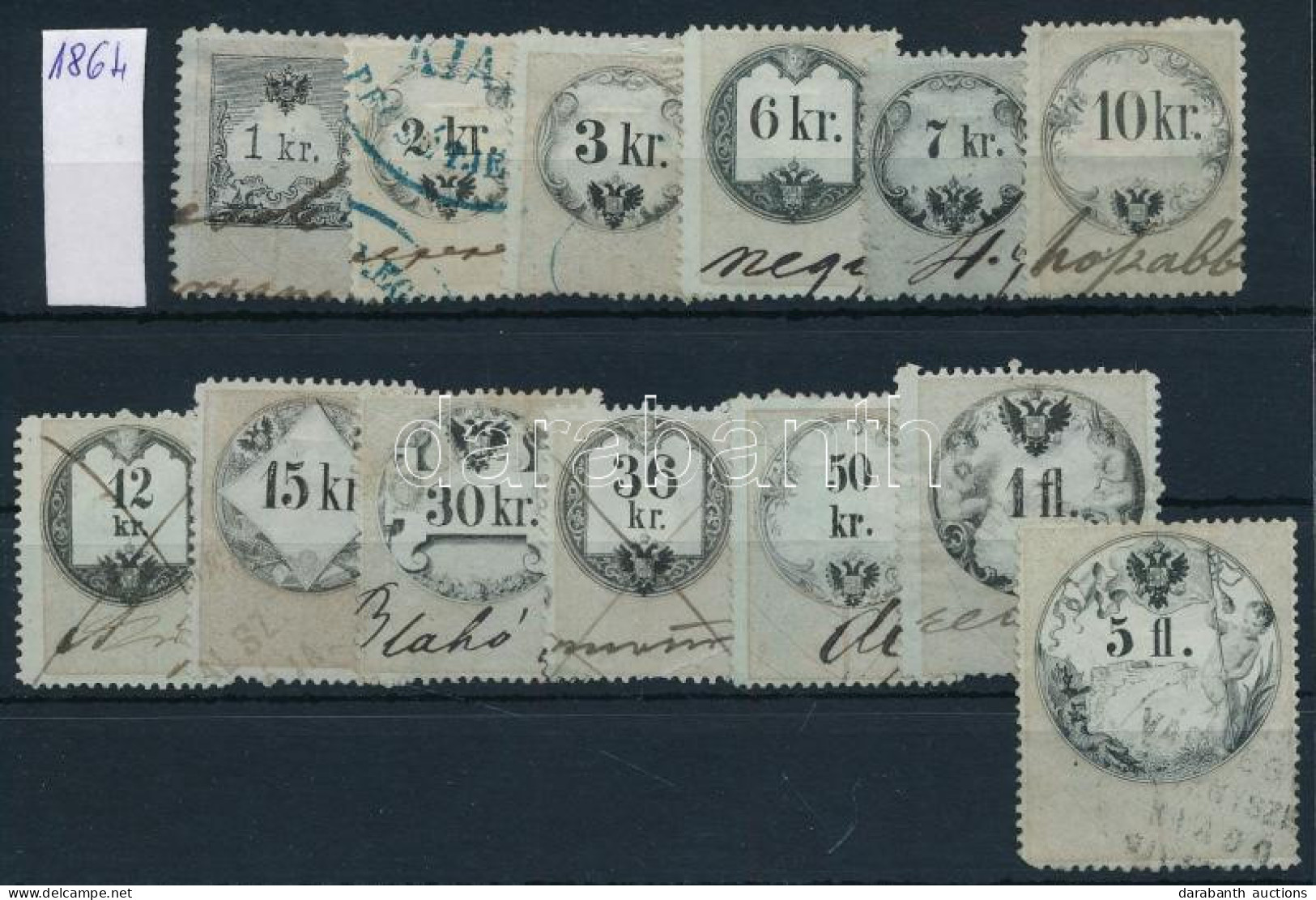 1864 13 Db Okmánybélyeg / Fiscal Stamps - Unclassified