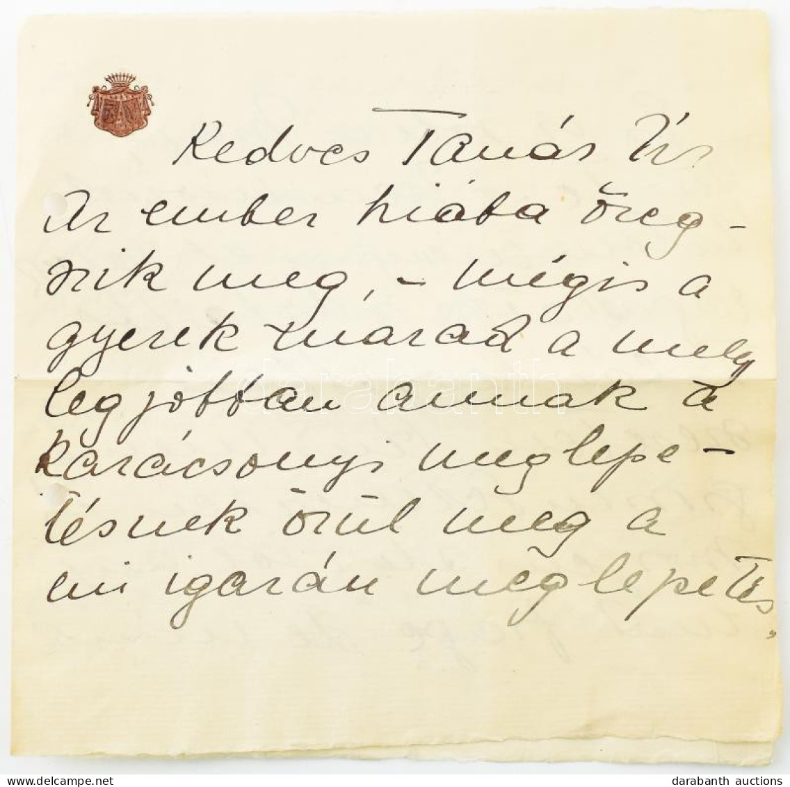 Teleki Pálné Bissingen-Nippenburg Johanna (1889-1942) Grófnő Autográf Levele Ifj. Bókay János (1858-1937) Gyermekgyógyás - Non Classés