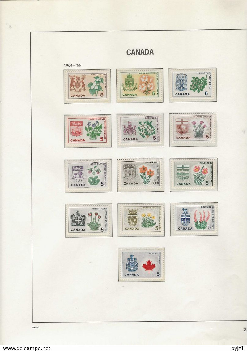 1964 MNH Canada, Selection According To Page Frm DAVO Album (23) Postfris** - Nuovi