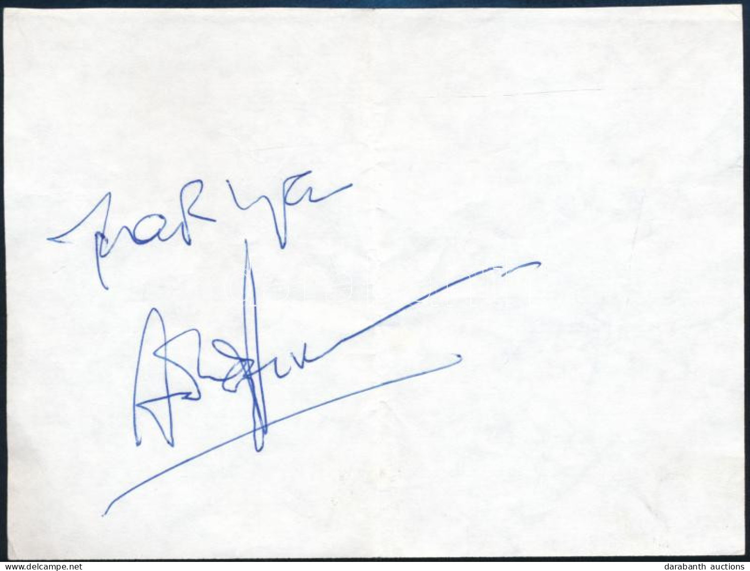 Anthony Perkins (1932-1992) Amerikai Színész Aláírása Papírlapon / Autograph Signature - Andere & Zonder Classificatie