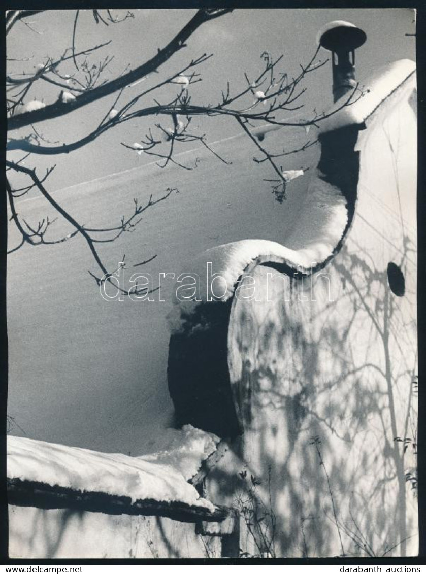 Cca 1975 Giltán Tivadar Budapesti Fotóművész Felvétele (Hideg Napsütés), 1 Db Vintage Fotóművészeti Alkotás, Feliratozva - Autres & Non Classés