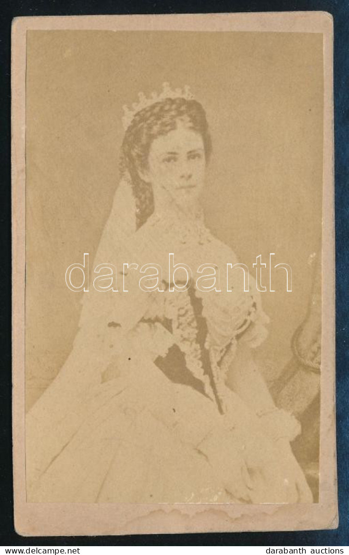 Wittelsbach Erzsébet, Sisi (1837-1898) Osztrák Császárné, Magyar Királyné Fotója, 10,5×6,5 Cm - Autres & Non Classés