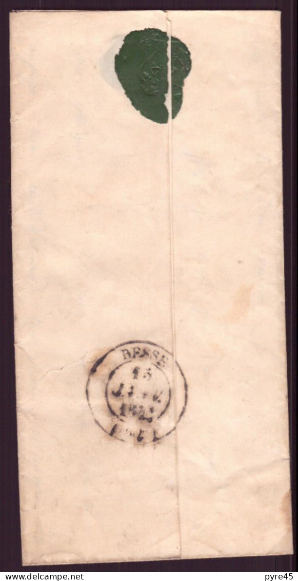 Lettre Manuscrite, Du 13 Janvier 1842 De Riom Pour Besse - Manuscritos