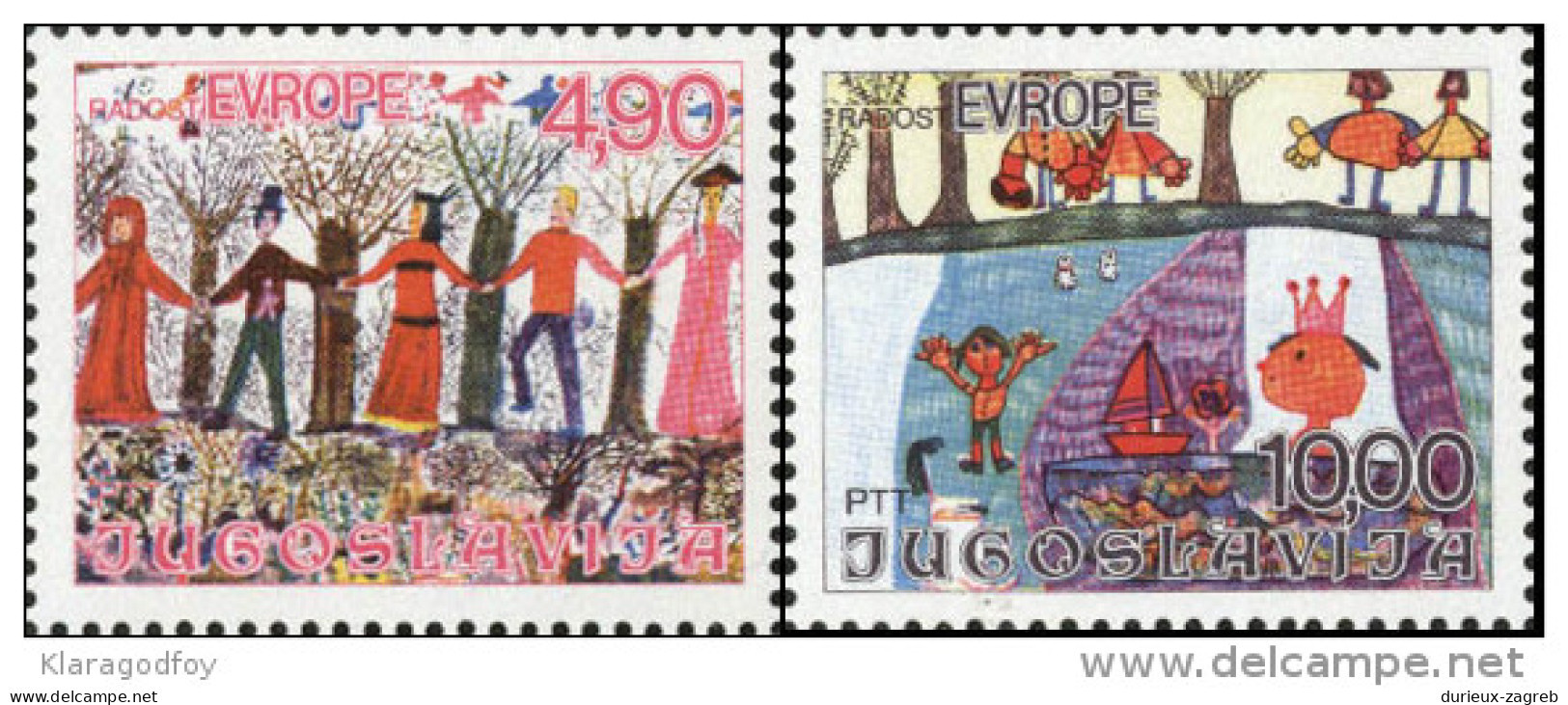 Yugoslavia 1978 Radost Evrope - Children's Drawings MiNr 1744-1745 MNH - Ongebruikt