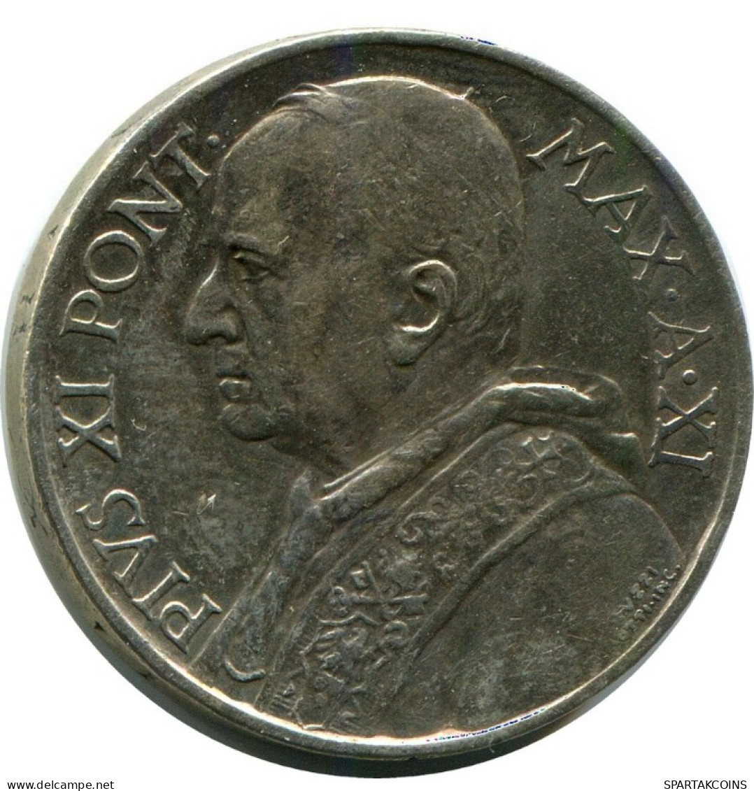 5 LIRE 1932 VATIKAN VATICAN Münze Pius XI (1922-1939) SILBER #AH329.16.D.A - Vaticaanstad