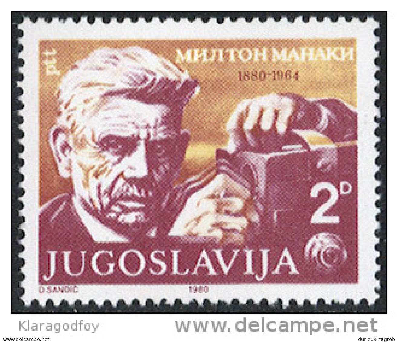 Yugoslavia 1980 Milton Manaki MiNr 1818 MNH - Neufs