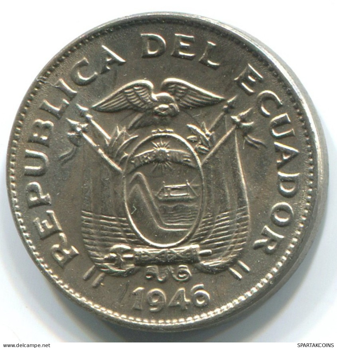 5 CENTAVOS 1946 ECUADOR Moneda #WW1180.E.A - Equateur