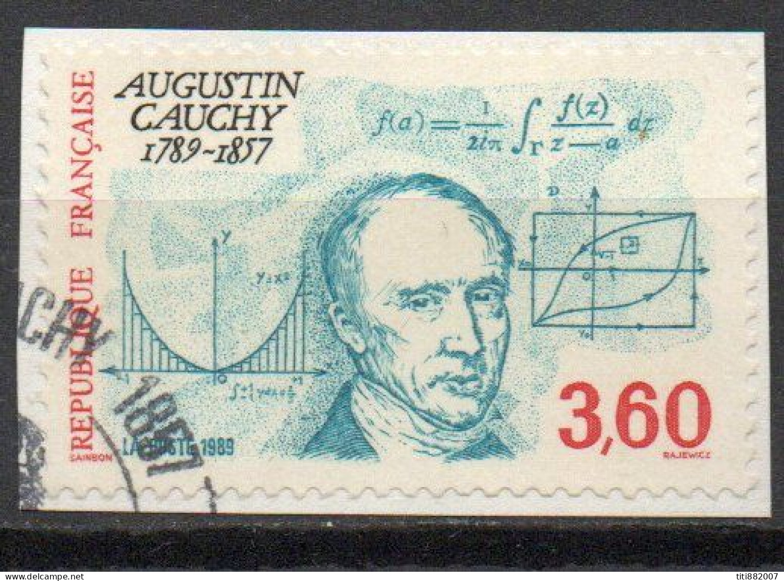 FRANCE    -   1989.  Y&T N° 2610 Oblitéré.  Cauchy - Used Stamps