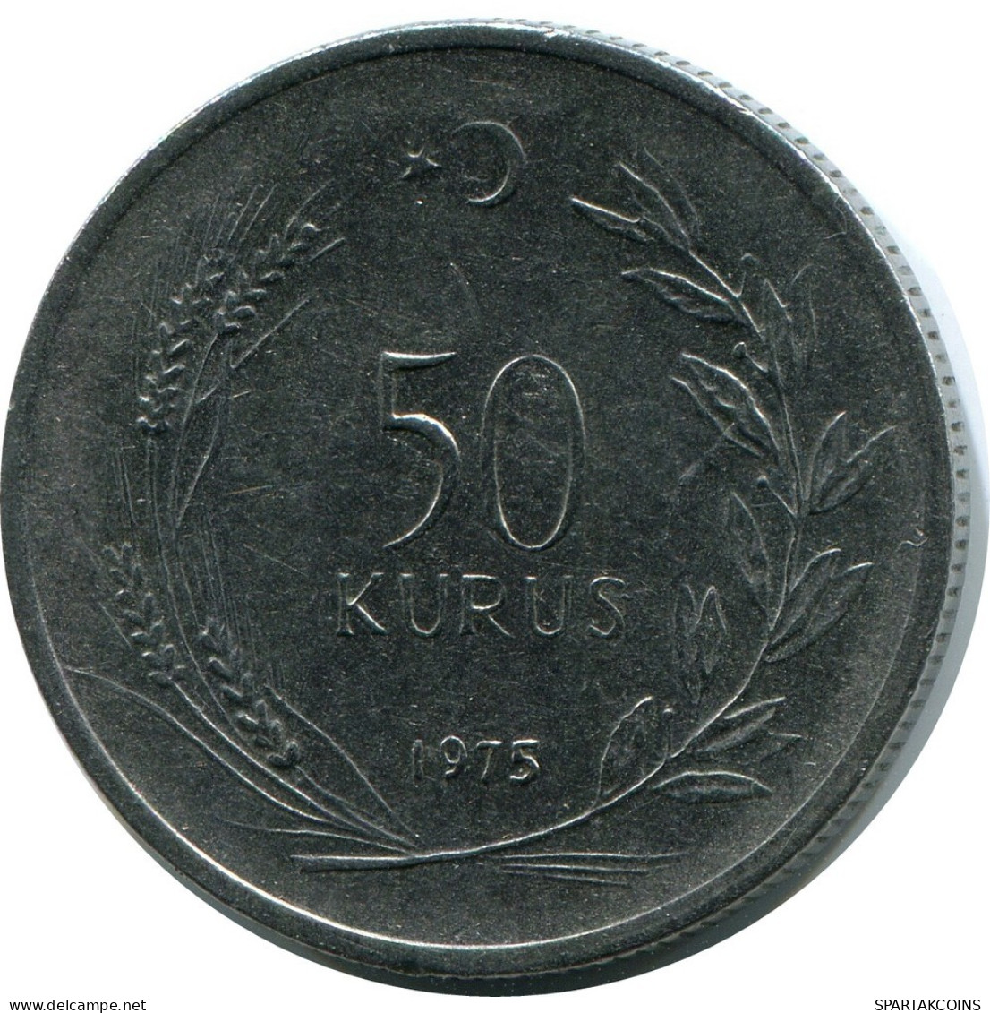 50 KURUSH 1975 TURQUIA TURKEY Moneda #AR037.E.A - Turquie